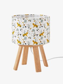 Candeeiro de mesa de cabeceira com pés, Hanói branco claro bicolor/multicolo