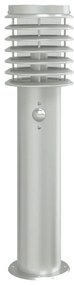 Candeeiro chão exterior c/ sensor 3 pcs 60cm aço inox. prateado