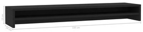 Suporte para monitor 100x24x13 cm derivados de madeira preto
