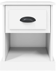 Mesas cabeceira 2pcs 39x39x47,5 cm derivados de madeira branco