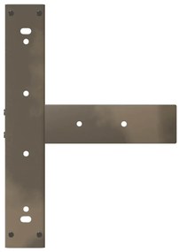 Pés de mesa de bar em forma de T, 2 peças, preto, 40x35x(90-91) cm, aç