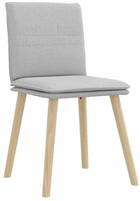 Cadeiras de jantar 2 pcs tecido cinza nuvem