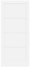 Porta Interior 'ORKDAL'Branca 86x198,5x4 cm Madeira Sólida de Pinheiro