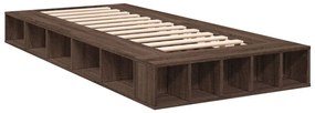Estrutura de cama 90x190 cm derivados madeira carvalho castanho