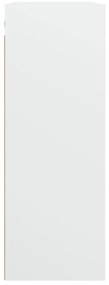 Armário de parede suspenso 69,5x32,5x90 cm branco