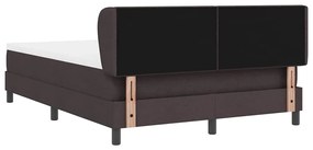 Cama Box Spring com Colchão vidaXL Marrom Escuro 140x200 cm em Tecido