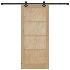 Porta Deslizante com Conjunto de Ferragens 'ORKDAL'Madeira de Pinho Ma