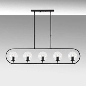 Candeeiro de Teto Jewel – Preto – 122 x 15 cm