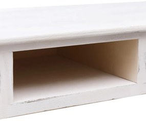 Mesa consola 110x45x76 cm madeira branco antigo