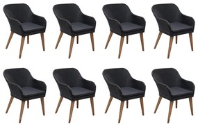 9 pcs conjunto de jantar para jardim vime PE preto