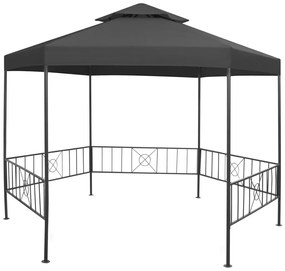 Gazebo de jardim 323x275x265 cm antracite