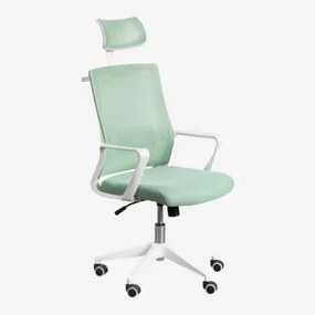 Cadeira De Escritório Com Rodas E Apoios De Braço Teill Colors Celadon Mousse - Sklum