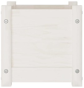 Vasos/floreiras de jardim 2 pcs 31x31x31 cm pinho maciço branco