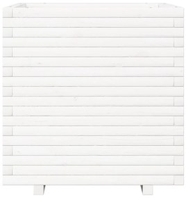 Vaso/floreira de jardim 70x70x72 cm pinho maciço branco