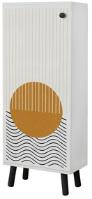 Armário para Calçado Vegas – Branco e Preto – 50 cm x 135 cm x 38 cm