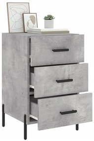 Mesa de cabeceira 40x40x66 cm derivados madeira cinza cimento