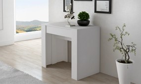 Mesa de consola extensível até 237 cm,  branco fosco, Dimensões fechadas: 90x50x78 cm de altura.