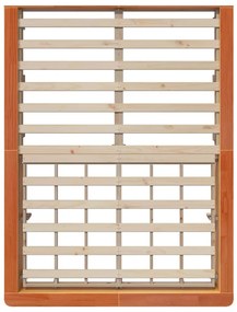 Estrutura da Cama Castanho-mel 140 x 190 cm Madeira maciça