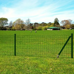 vidaXL Cerca 25 x 1,2 m aço verde