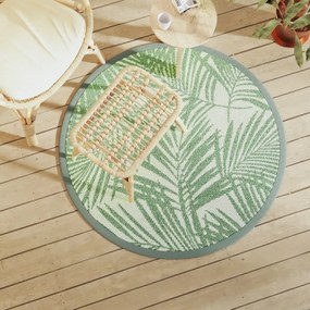 Tapete de exterior Ø120 cm ARAKIL PP Verde