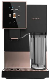 Máquina de café superautomática compacta Cremma Compactccino Connected Black Rose com 19 bares, ecrã TFT e Wi-Fi, depósito de leite e Thermoblock