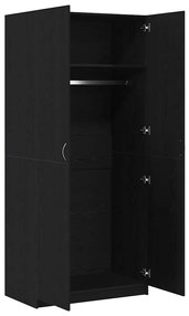 Guarda-roupa vidaXL Carvalho Preto 90x52x200 cm Madeira engenheirada