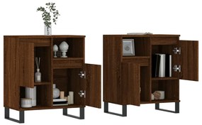 Aparadores 2 pcs derivados de madeira carvalho castanho
