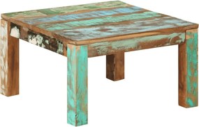 vidaXL Mesa de centro 60x60x35 cm madeira recuperada maciça