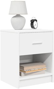 Mesas de cabeceira 2 pcs com gaveta 40x34x50 cm branco