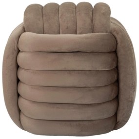Puff Softy Cinza - Veludo Cinza Acastanhado - 45 cm x 45 cm x 45 cm