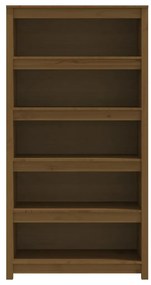 Estante 80x35x154 cm madeira de pinho maciça castanho mel