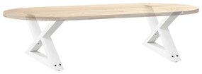 Pés para mesa de centro 2 peças, branco, 50x(30-31,3) cm, aço