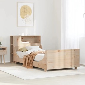vidaXL Cama sem colchão 100x200 cm madeira de pinho maciça