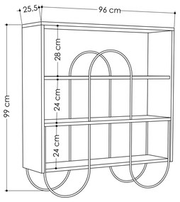Console Norfolk – Castanho Escuro – 96x99x25,5 cm