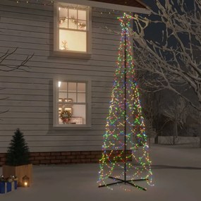 Árvore de Natal em cone 500 luzes LED 100x300 cm colorido