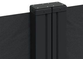 Toldo lateral retrátil 200x1200 cm preto