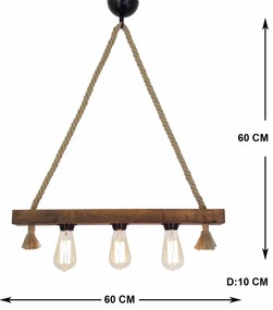 Chandelier Kutuk – Walnut – 10 x 60 x 60 cm