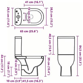 Sanita WC redonda cerâmica c/ descarga água inferior preto