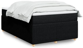Cama boxspring com colchão 120x190 cm tecido preto