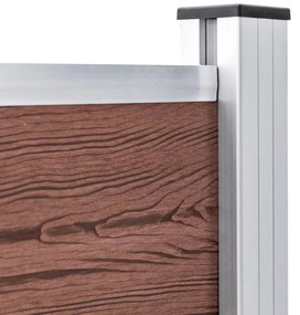 Painel de vedação para jardim 175x105 cm WPC castanho