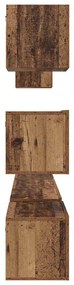 Conjunto de móvel de TV 8 pcs Madeira antiga 60 x 30 x 30 cm