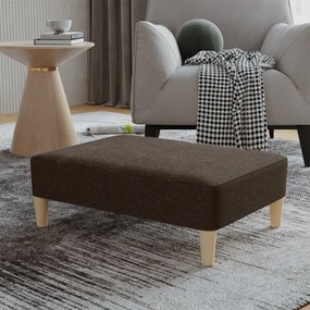 vidaXL Apoio de pés 78x56x32 cm tecido castanho-escuro