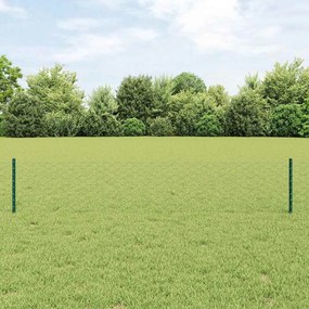 Postes de Cerca vidaXL 5 pcs U-Channel Verde 40 cm Aço