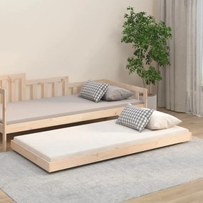 vidaXL Cama sem colchão 75x190 cm madeira de pinho maciça