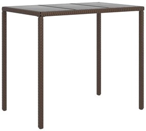 6 pcs conj. lounge jardim c/ almofadões 6 pcs vime PE castanho