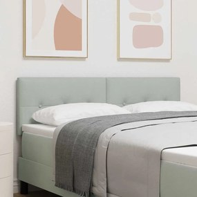 Cabeceira LED vidaXL Botão Tufted Cinza Claro 72 cm Veludo