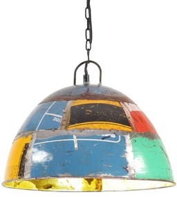 Candeeiro suspenso vintage indust. redondo 25W 41cm E27 multicor