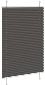 Preto Plissada Cega 95x100 cm Largura Tecido 94,4 cm Poliéster