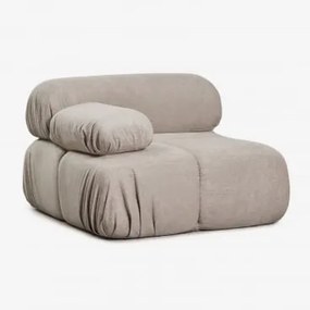Módulo De Canto Esquerdo Para Sofá Modular Em Bouclé Embalado A Vácuo Kendall Bouclé Castanho Chocolate - Sklum