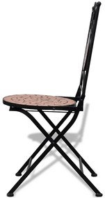Cadeiras de bistrô dobráveis 2 pcs cerâmica terracota
